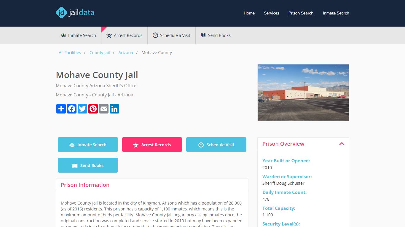 Mohave County Jail Inmate Search and Prisoner Info - Kingman, AZ
